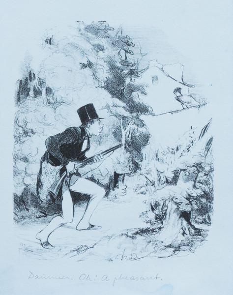 Fuglejakt av Honore Daumier